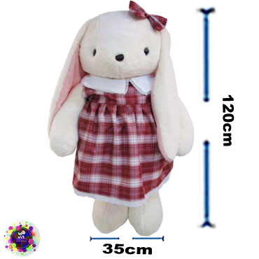 عروسک خرگوش لباس چهارخونه