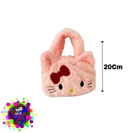 کیف پولیشی هلو کیتی صورتی | کیف عروسکی Hello Kitty فانتزی ۲۰ سانتی
