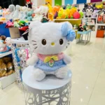 عروسک پولیشی هلو کیتی 30 سانتی با لباس آبی | Hello Kitty Blue Dress Plush